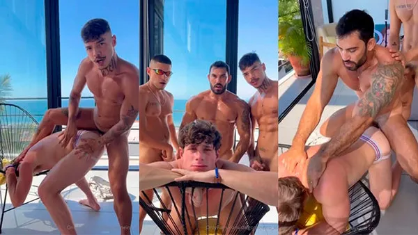 Diego Mineiro, Fabuus Junior & Bruno ZL Gang Fucking Alex Grant