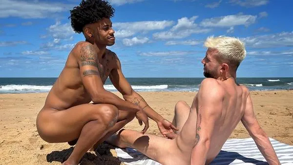 After Fucking His Gay Friend, Straight Dude Plows a Black Stud at the Beach – El Aleman, Will Schokolade